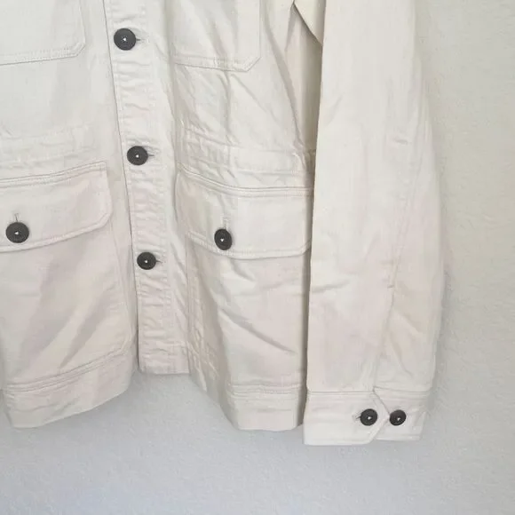 Ted Baker London Mens Summer Utility Jacket Cotton Cream Size 3 - Picture 4 of 11